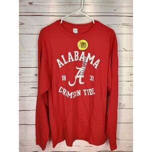 Alabama Crimson Tide Long Sleeve T-Shirt Large Hanes Red